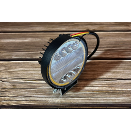 Світлодіодна LED фара робоча 72W +Жовтий ДХО (товщина 50мм)