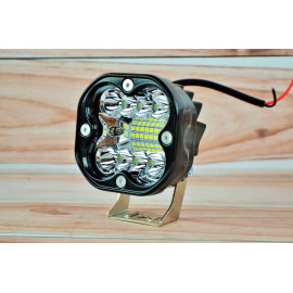 Фара LED Кругла 45W 6000K Комбінований промінь (15 діодів) (7.8см х 7.8см х 4см)