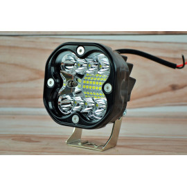 Фара LED Кругла 45W 6000K Комбінований промінь (15 діодів) (7.8см х 7.8см х 4см)