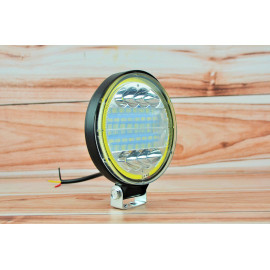 Світлодіодна LED фара робоча 72W + Білий ДХО (товщина 20мм)