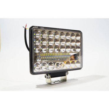 Фара LED прямокутна 144W 6000K (48 діодів) (15см х 11см х 3см) (ближній + дальній)
