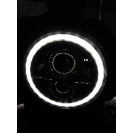 Світлодіодна LED фара 75Вт Нива, УАЗ 469, ВАЗ 2101, 2121, FJ Cruiser, мотоцикл, мото 7 дюйм
