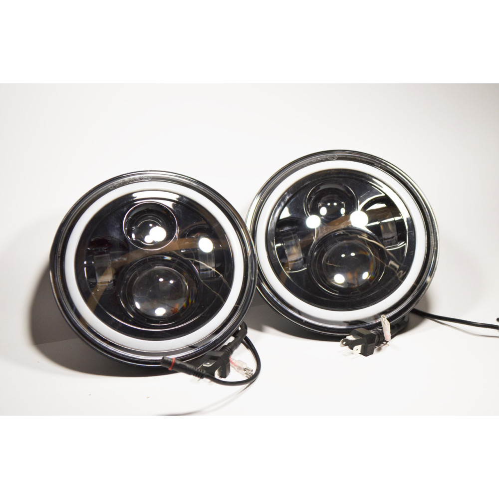 Світлодіодна LED фара 75Вт Нива, УАЗ 469, ВАЗ 2101, 2121, FJ Cruiser, мотоцикл, мото 7 дюйм