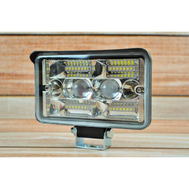 Фара LED прямокутна 104W 6000K-3000К (32 діодів) (15,5 см х 9 см х 5 см) (ближній + дальній + жовте світло )