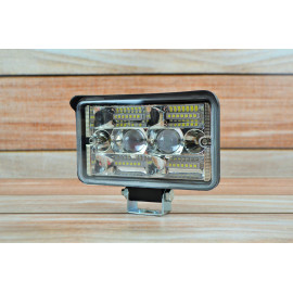 Фара LED прямокутна 104W 6000K-3000К (32 діодів) (15,5 см х 9 см х 5 см) (ближній + дальній + жовте світло )